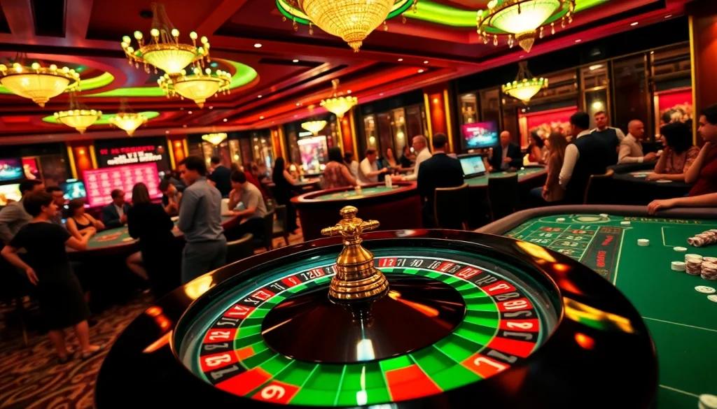Experience the thrill of gambling with vibrant casino tables, featuring the promotional spa services for 호치민 마사지 to unwind after a night of play.